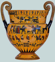 ΚΩΔ.CE007 κρατήρας του Κλειτία - σε αττικό μελανόμορφο ρυθμό